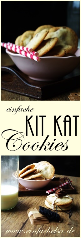 KitKat Cookies selbst gemacht - leckere Kekse mit Kit Kat Riegel im inneren - einfache und schnelle Cookies